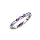 1 - Macie Amethyst and Diamond Wedding Band 