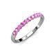 4 - Clara 2.70 mm Pink Sapphire 10 Stone Wedding Band 