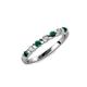 1 - Macie Emerald and Diamond Wedding Band 