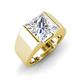 3 - Jordan 4.00 ct IGI Certified Princess Shape Solitaire Lab Grown Diamond (8.75 mm) Men's Wedding Band 