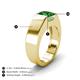 4 - Jordan 1.25 ct Princess Shape Solitaire Lab Grown Emerald (6.50 mm) Men's Wedding Band 