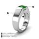 4 - Jordan 1.25 ct Princess Shape Solitaire Lab Grown Emerald (6.50 mm) Men's Wedding Band 