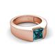 5 - Jordan 1.70 ct Princess Shape Solitaire London Blue Topaz (6.50 mm) Men's Wedding Band 