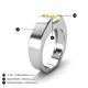 4 - Jordan 1.44 ct Princess Shape Solitaire Lab Grown Yellow Sapphire (6.00 mm) Men's Wedding Band 