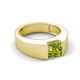 5 - Jordan 1.25 ct Princess Shape Solitaire Peridot (6.00 mm) Men's Wedding Band 