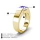 4 - Jordan 1.10 ct Princess Shape Solitaire Tanzanite (6.00 mm) Men's Wedding Band 