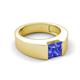 5 - Jordan 1.10 ct Princess Shape Solitaire Tanzanite (6.00 mm) Men's Wedding Band 