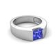 5 - Jordan 1.10 ct Princess Shape Solitaire Tanzanite (6.00 mm) Men's Wedding Band 