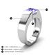 4 - Jordan 1.10 ct Princess Shape Solitaire Tanzanite (6.00 mm) Men's Wedding Band 