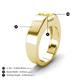 4 - Jordan 1.44 ct Princess Shape Solitaire Lab Grown Yellow Sapphire (6.00 mm) Men's Wedding Band 
