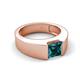 5 - Jordan 1.38 ct Princess Shape Solitaire London Blue Topaz (6.00 mm) Men's Wedding Band 