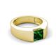 5 - Jordan 0.97 ct Princess Shape Solitaire Lab Grown Emerald (6.00 mm) Men's Wedding Band 