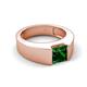 5 - Jordan 0.97 ct Princess Shape Solitaire Lab Grown Emerald (6.00 mm) Men's Wedding Band 