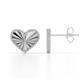 1 - Zuna Fluted Milgrain Edges Women Heart Stud Earrings in 14K Solid Gold 