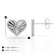 5 - Zuna Fluted Milgrain Edges Women Heart Stud Earrings in 14K Solid Gold 