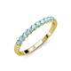 4 - Clara 2.70 mm Aquamarine 10 Stone Wedding Band 
