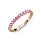 4 - Clara 2.70 mm Pink Tourmaline 10 Stone Wedding Band 