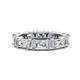 1 - Eriss 3.50 ctw Emerald and Baguette Shape Natural Diamond Women Eternity Band 