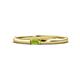 1 - Riley Bold 4x2 mm Baguette Peridot Minimalist Solitaire Promise Ring 