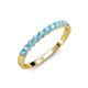 4 - Clara 2.70 mm Blue Topaz 10 Stone Wedding Band 