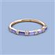 3 - Sarah Baguette Tanzanite and Round Diamond Wedding Band 