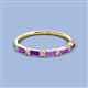 3 - Sarah Baguette Amethyst and Round Diamond Wedding Band 
