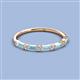3 - Sarah Baguette Aquamarine and Round Diamond Wedding Band 