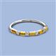 3 - Sarah Baguette Citrine and Round Diamond Wedding Band 