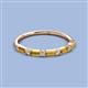 3 - Sarah Baguette Citrine and Round Diamond Wedding Band 
