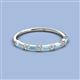 3 - Sarah Baguette Aquamarine and Round Diamond Wedding Band 