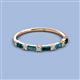 3 - Sarah Baguette London Blue Topaz and Round Diamond Wedding Band 