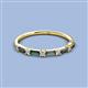 3 - Sarah Baguette Lab Created Alexandrite and Round Diamond Wedding Band 