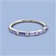 3 - Sarah Baguette Tanzanite and Round Diamond Wedding Band 