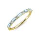 4 - Sarah Baguette Aquamarine and Round Diamond Wedding Band 