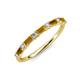 4 - Sarah Baguette Citrine and Round Diamond Wedding Band 