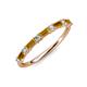 4 - Sarah Baguette Citrine and Round Diamond Wedding Band 