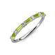 4 - Sarah Baguette Peridot and Round Diamond Wedding Band 