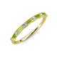 4 - Sarah Baguette Peridot and Round Diamond Wedding Band 