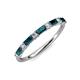 4 - Sarah Baguette London Blue Topaz and Round Diamond Wedding Band 
