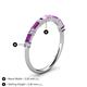 5 - Sarah Baguette Amethyst and Round Diamond Wedding Band 