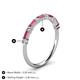 5 - Sarah Baguette Rhodolite Garnet and Round Diamond Wedding Band 