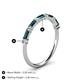 5 - Sarah Baguette London Blue Topaz and Round Diamond Wedding Band 