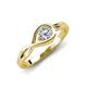 3 - Adah 0.45 ctw (5.00 mm) Round Moissanite Twist Love Knot Solitaire Engagement Ring 