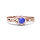 1 - Adah 0.47 ctw (5.00 mm) Round Tanzanite Twist Love Knot Solitaire Engagement Ring 