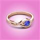 2 - Adah 0.47 ctw (5.00 mm) Round Tanzanite Twist Love Knot Solitaire Engagement Ring 