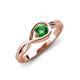 3 - Adah 0.60 ctw (5.00 mm) Round Green Garnet Twist Love Knot Solitaire Engagement Ring 