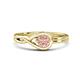 1 - Adah 0.48 ctw (5.00 mm) Round Morganite Twist Love Knot Solitaire Engagement Ring 