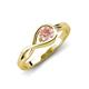 3 - Adah 0.48 ctw (5.00 mm) Round Morganite Twist Love Knot Solitaire Engagement Ring 