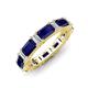 3 - Eriss 3.50 ctw Emerald Shape Blue Sapphire and Baguette Shape Lab Grown Diamond Women Eternity Band 