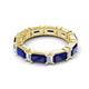 5 - Eriss 3.50 ctw Emerald Shape Blue Sapphire and Baguette Shape Lab Grown Diamond Women Eternity Band 